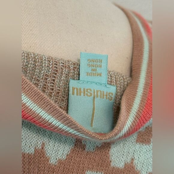 ShuShu Soft Floral Knit Dress with Belt, NWOT, Size Medium - Picture 5 of 7